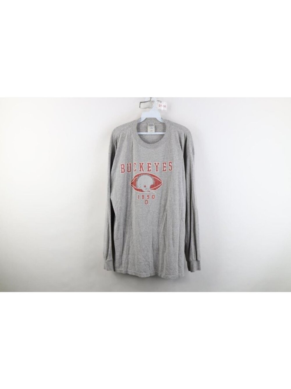 Vintage Y2K Mens XL Ohio State University Football Long Sleeve T-Shirt Gray